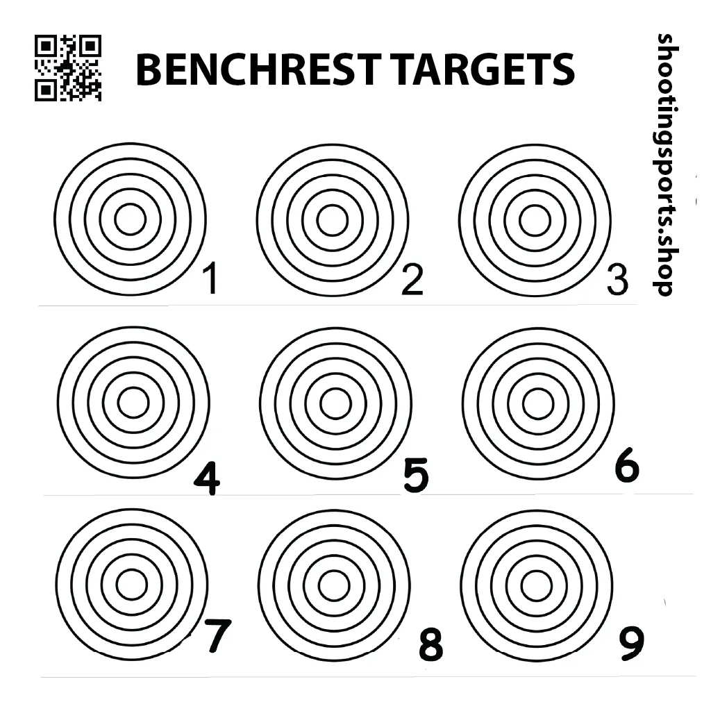 Benchrest Target - Paper 14cm x 14cm Packs