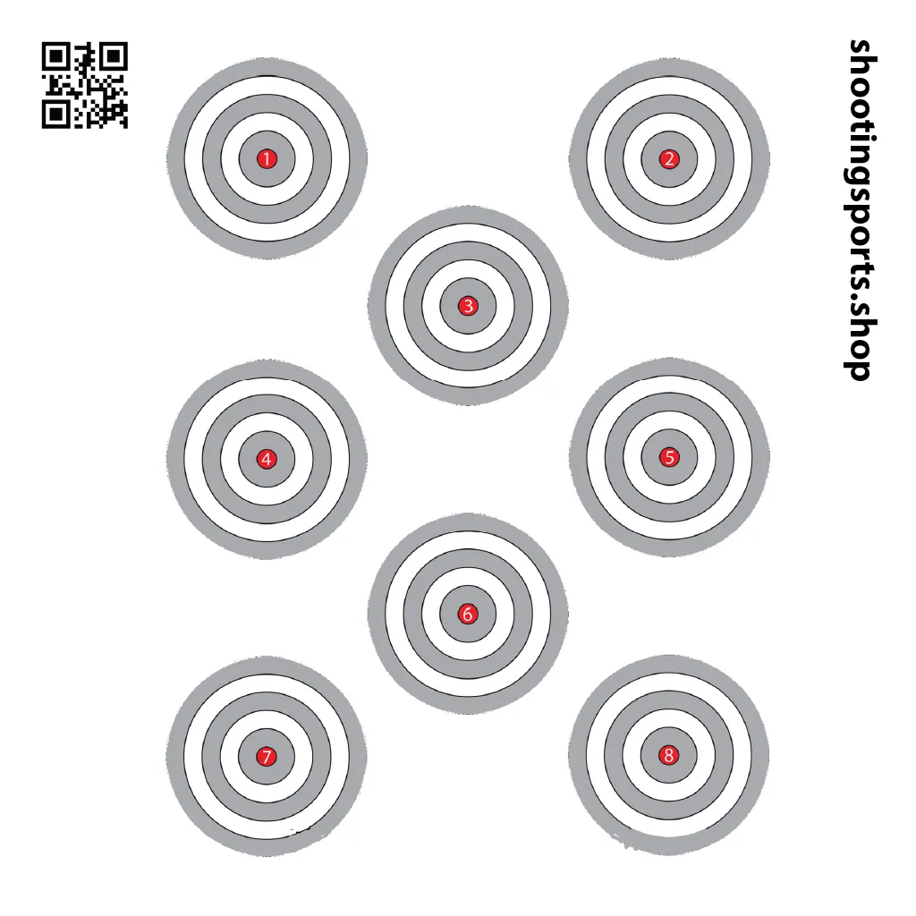 [SSSTGT0005C] 8 Spot Targets - Paper 17cm x 17cm Packs (1)