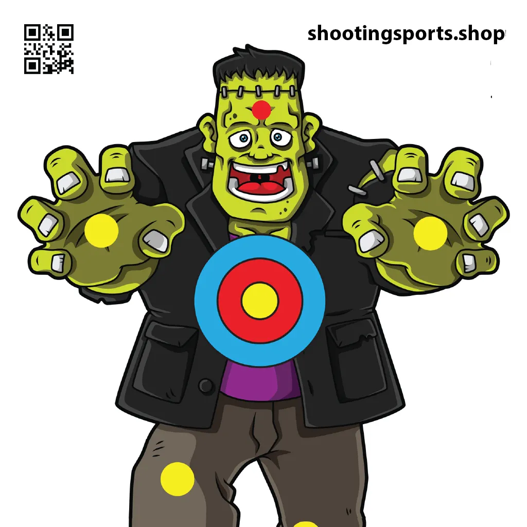[SSSTGT0019C] Frankie target - Paper 17cm x 17cm Packs (1)