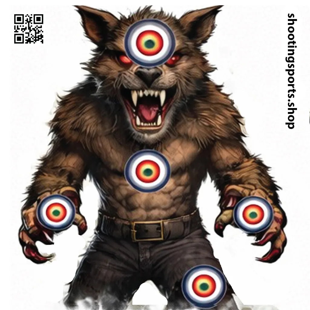 [SSSTGT0012C] Werewolf Monster Target - Paper 17cm x 17cm Packs (1)