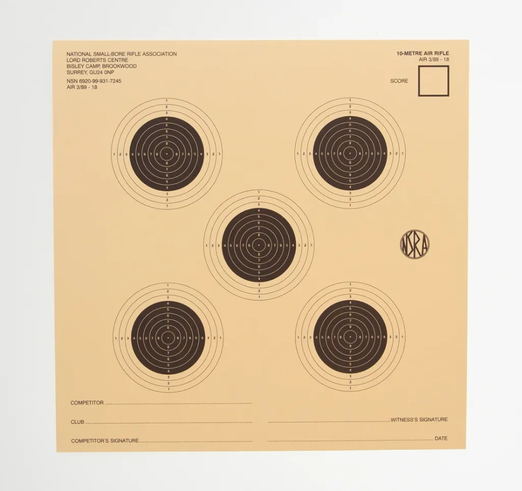 NSRA Air 3/89-18 (10M 5 Target Air Rifle) Packs