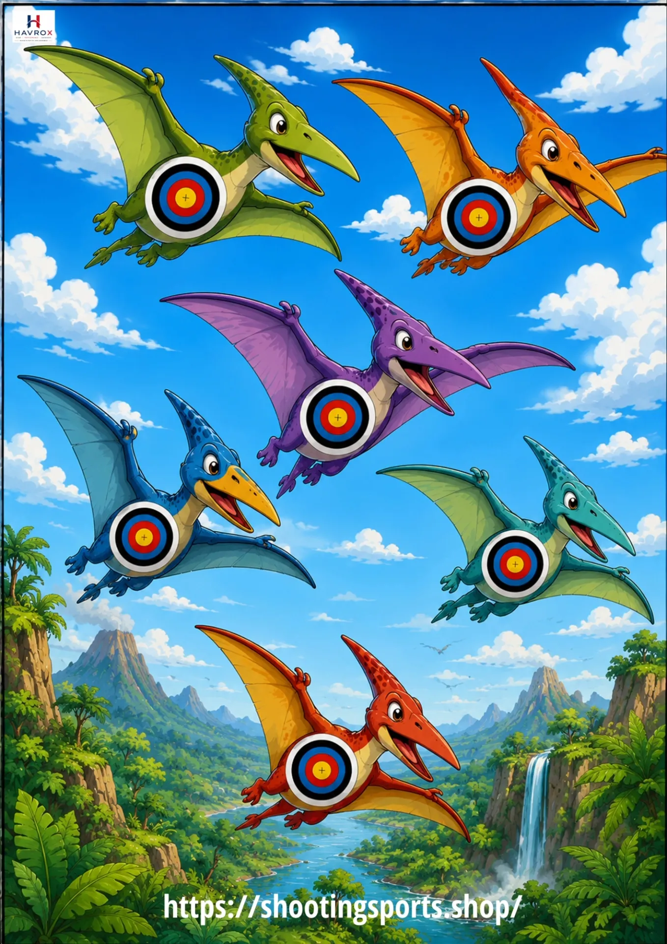 [SSSTGT0029] Flying Dino Archery Targets Packs (1)