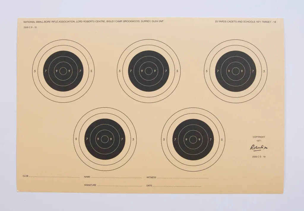 [SSSNSRA010] NSRA 25 Yard Cadets & Schools 5 bull Target (2505CS-18) Packs (1)