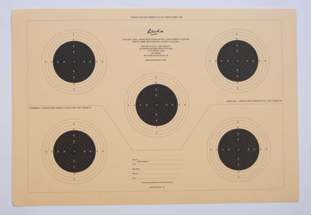NSRA 25 Yard Standing and Kneeling (2505 BM/89-18) Packs