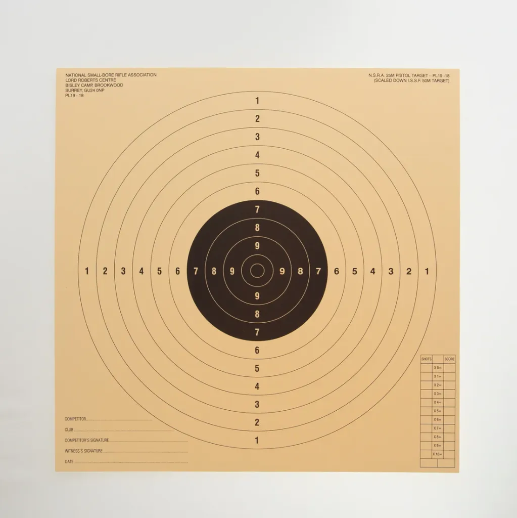 [SSSNSRA034] NSRA PL19-18 (25M Pistol Target) Packs (1)
