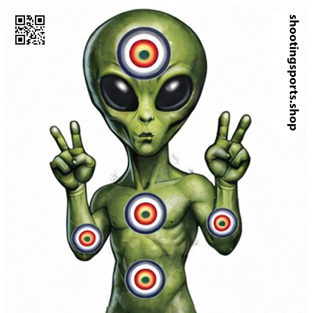 Alien Monster Targets - Paper 14cm x 14cm Packs