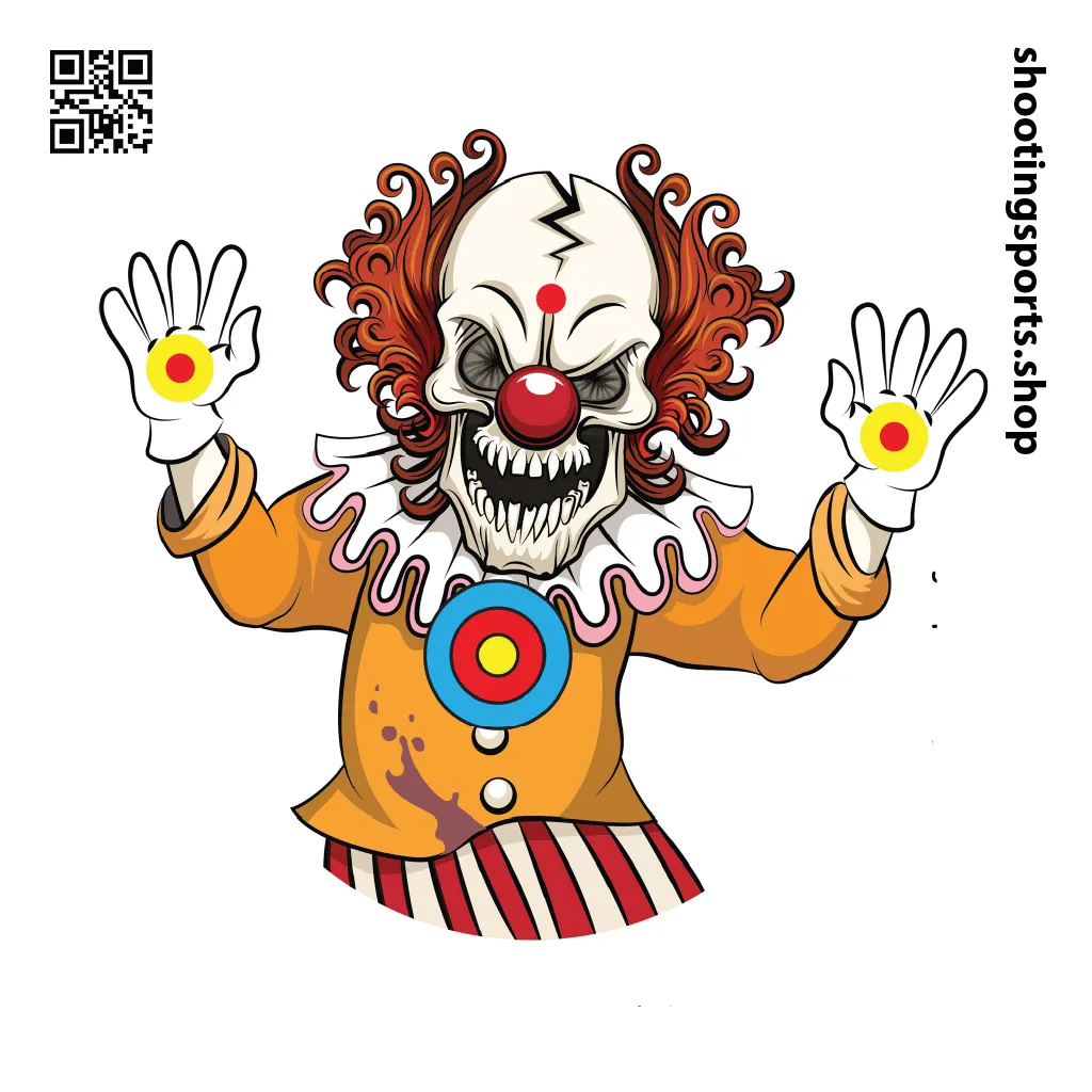 Clown Monster Target - Paper 17cm x 17cm Packs