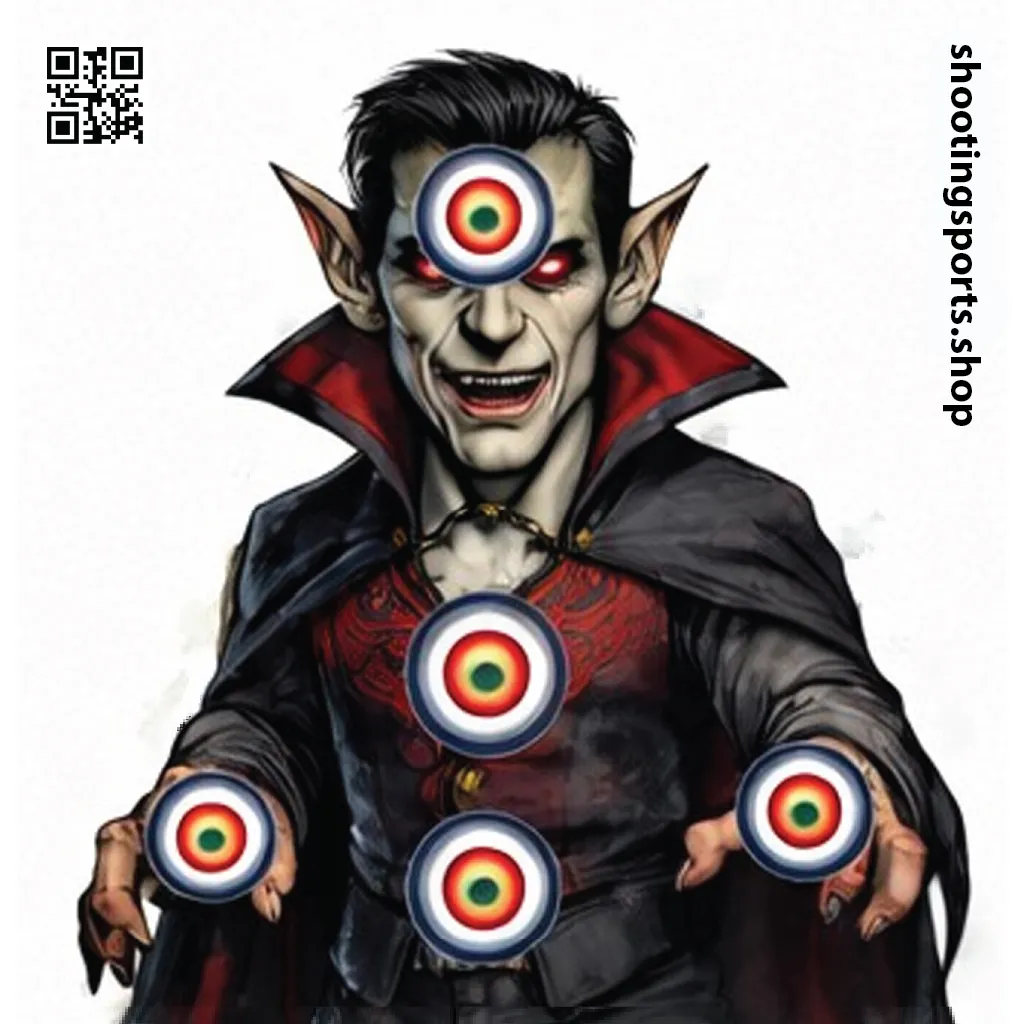 Dracula Monster Target - Paper 17cm x 17cm Packs