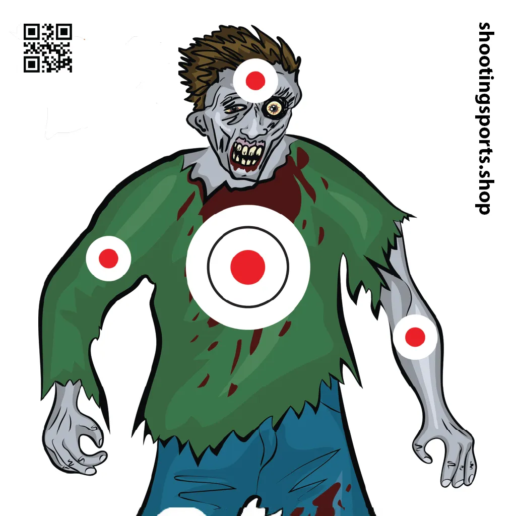 Zombie Monster Target - Paper 17cm x 17cm Packs